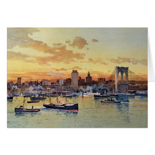 NEW YORK SKYLINE 1896 CARDS (Front Horizontal)