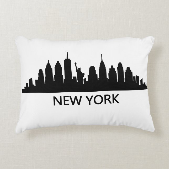 New York Skyline Accent Pillow (Front)
