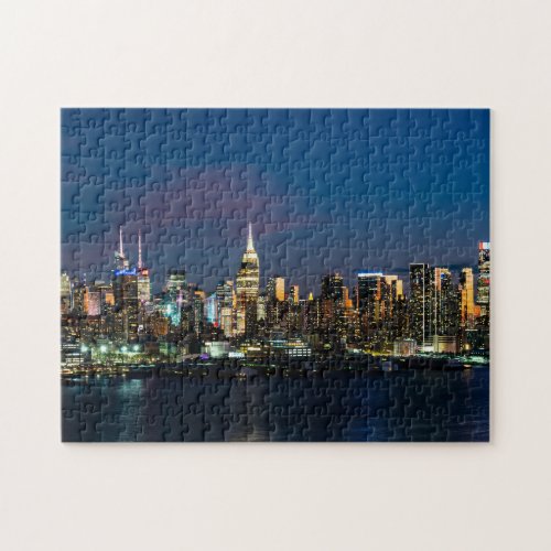 New York Skyline at night 2023 Jigsaw Puzzle