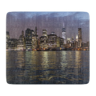 New York Skyline at night Cutting Board