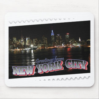 New York Skyline at Night Empire State Mouse Pad