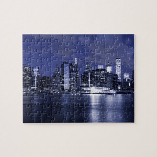 New York Skyline at Night Jigsaw Puzzle