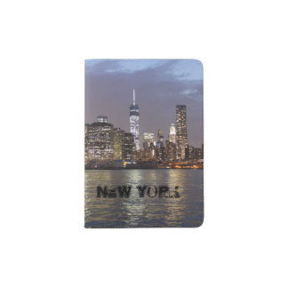 New York Skyline at night Passport Holder