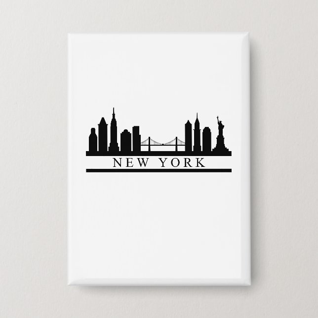 New York Skyline Button (Front)