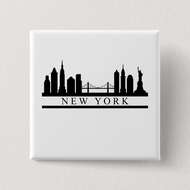 New York Skyline Button (Front)
