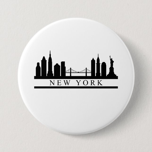 New York Skyline Button (Front)
