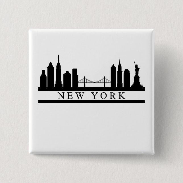 New York Skyline Button (Front)