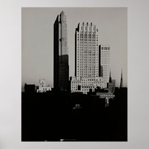New York Skyline by Alfred Stieglitz - Vintage Art Poster