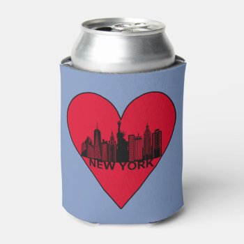 New York Skyline Can Cooler by stickywicket at Zazzle