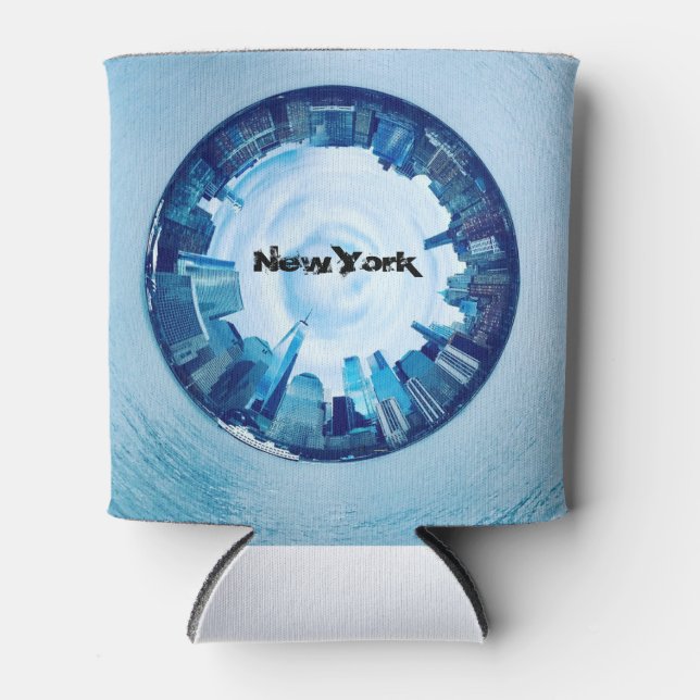 New York Skyline Can Cooler | NYC Skyscrapers  (Front)