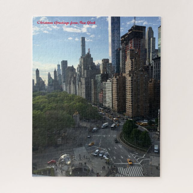 New York Skyline.Christmas Greetings Jigsaw Puzzle (Vertical)