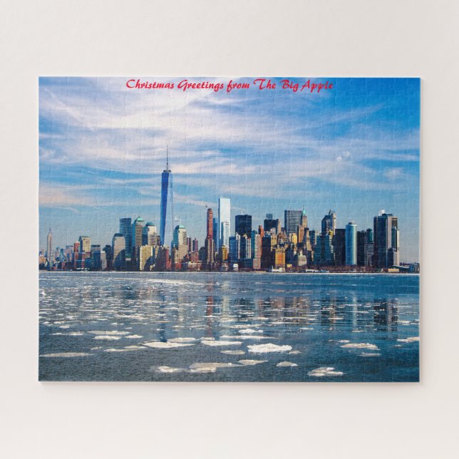 New York Skyline.Christmas Greetings Jigsaw Puzzle (Horizontal)
