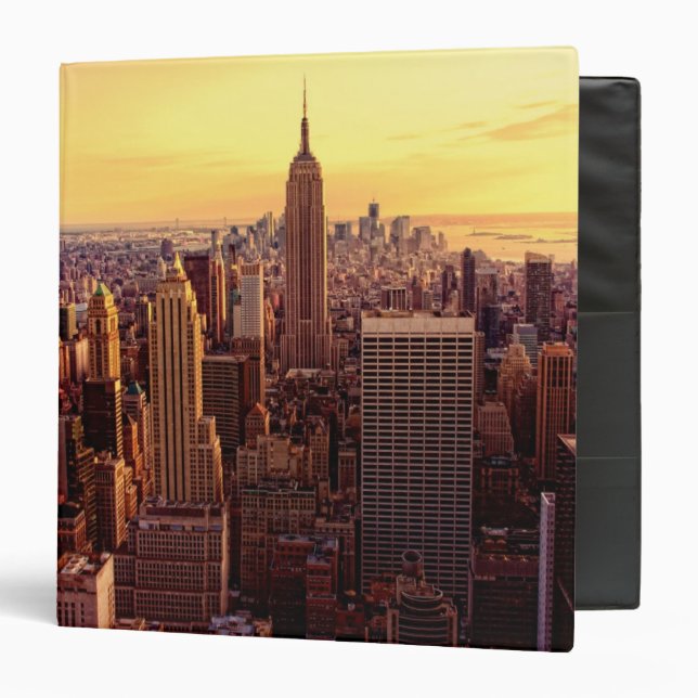 New York skyline city with Empire State Binder (Front/Inside)