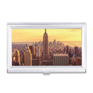 New York skyline city with Empire State Case For Business Cards