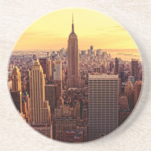New York skyline city with Empire State Drink Coaster