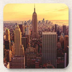 New York skyline city with Empire State Drink Coaster