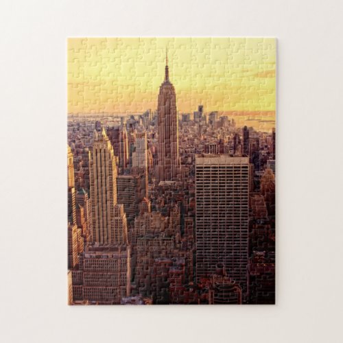 New York skyline city with Empire State Jigsaw Puzzle