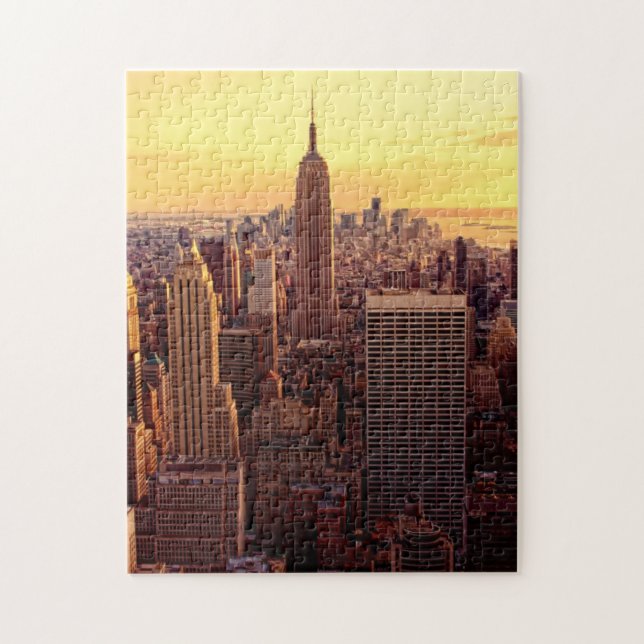 New York skyline city with Empire State Jigsaw Puzzle (Vertical)