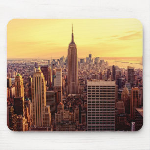 New York skyline city with Empire State Mouse Pad