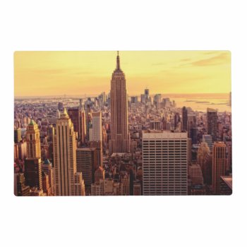 New York Skyline City With Empire State Placemat by iconicnewyork at Zazzle