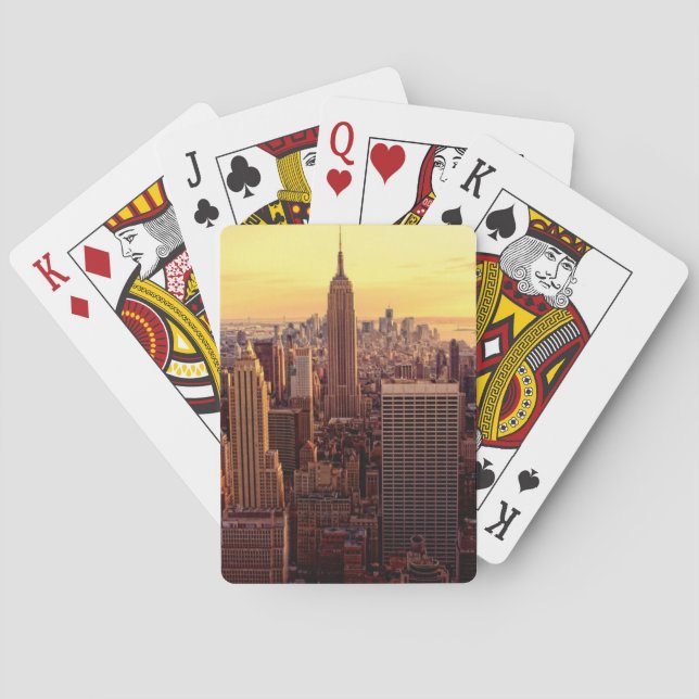 New York skyline city with Empire State Poker Cards (Back)