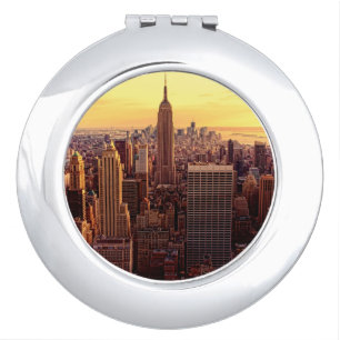 New York skyline city with Empire State Vanity Mirror