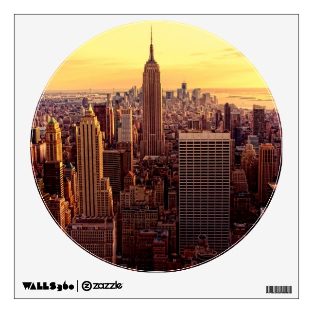 New York skyline city with Empire State Wall Sticker (Front)