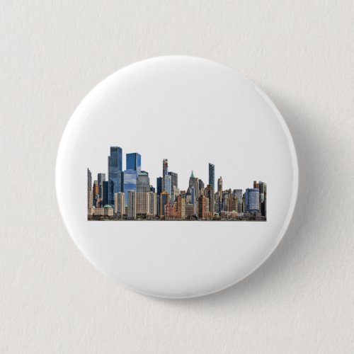 New York Skyline Design Button