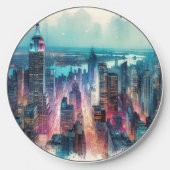 New York Skyline Desktop Wireless Charger (Front)