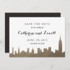 New York Skyline Faux Gold Save the Date
