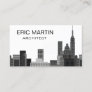 New York Skyline Grey Modern Architecture Business Card