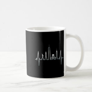 New York Skyline Heartbeat Love Statue Of Liberty Coffee Mug