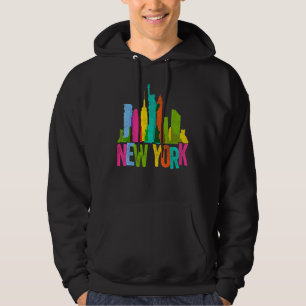 New York Skyline Heartbeat Statue of Liberty I Lov Hoodie