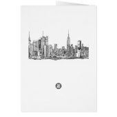 New York skyline ink Cards (Back)