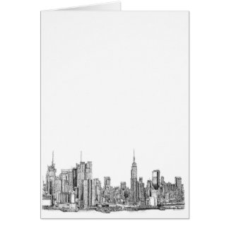New York skyline ink Cards