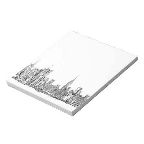 New York skyline ink notepad small