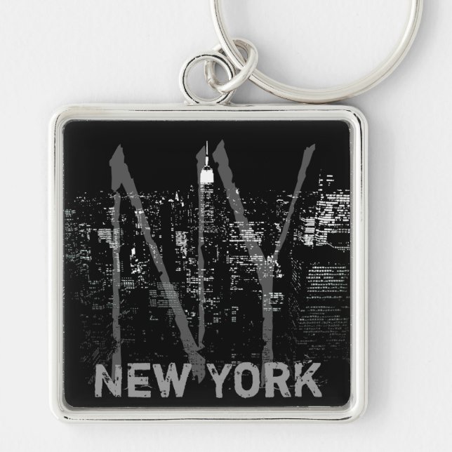 New York Skyline Key Chain New York Souvenirs (Front)