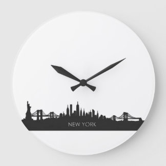 New York Skyline Klok Large Clock