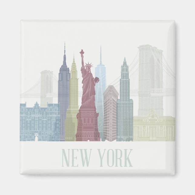 New York Skyline Magnet (Front)