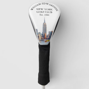 New York Skyline Personalized Golf Club Name Head Cover
