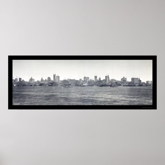 New York Skyline Photo 1900 Poster (Front)