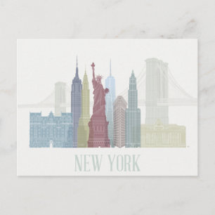 New York Skyline Postcard