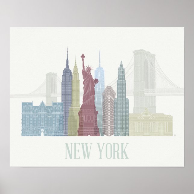 New York Skyline Poster (Front)