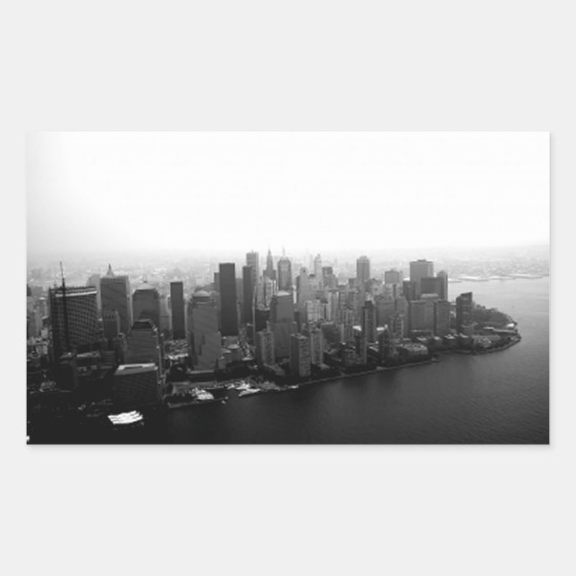 New York Skyline Rectangular Sticker (Front)