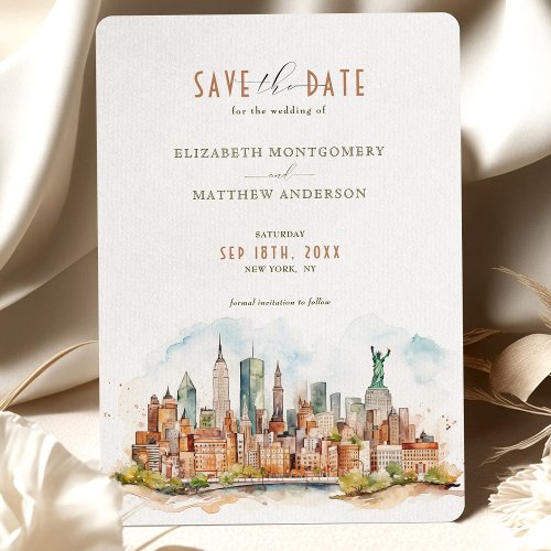 New York Skyline Save_the_Date Invitation