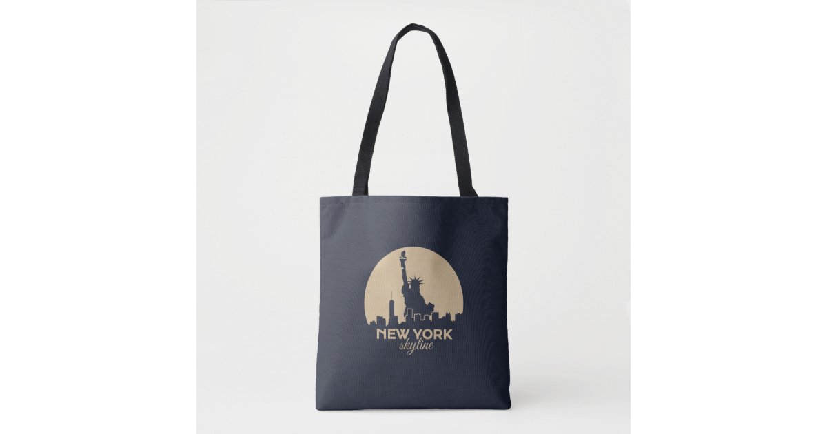 New York Skyline Statue of Liberty Minimalist Tote Bag | Zazzle