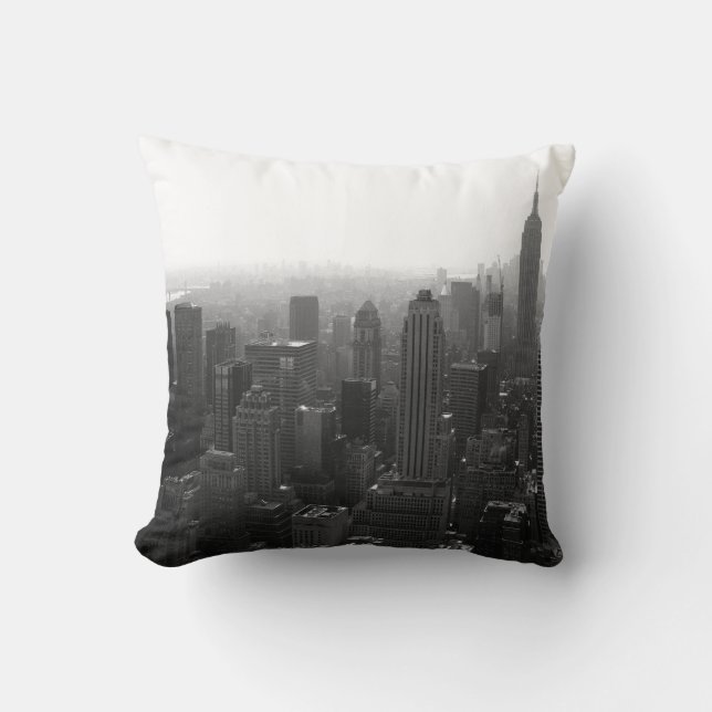New York Skyline Throw Pillow (Front)