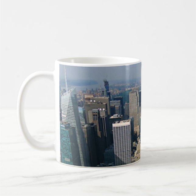 New York Skyline view from Empire State Building Coffee Mug (Left)