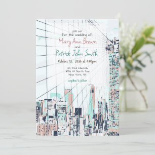 New York Skyline wedding Invitation
