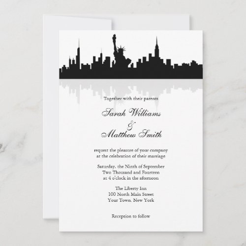 New York Skyline Wedding Invitations